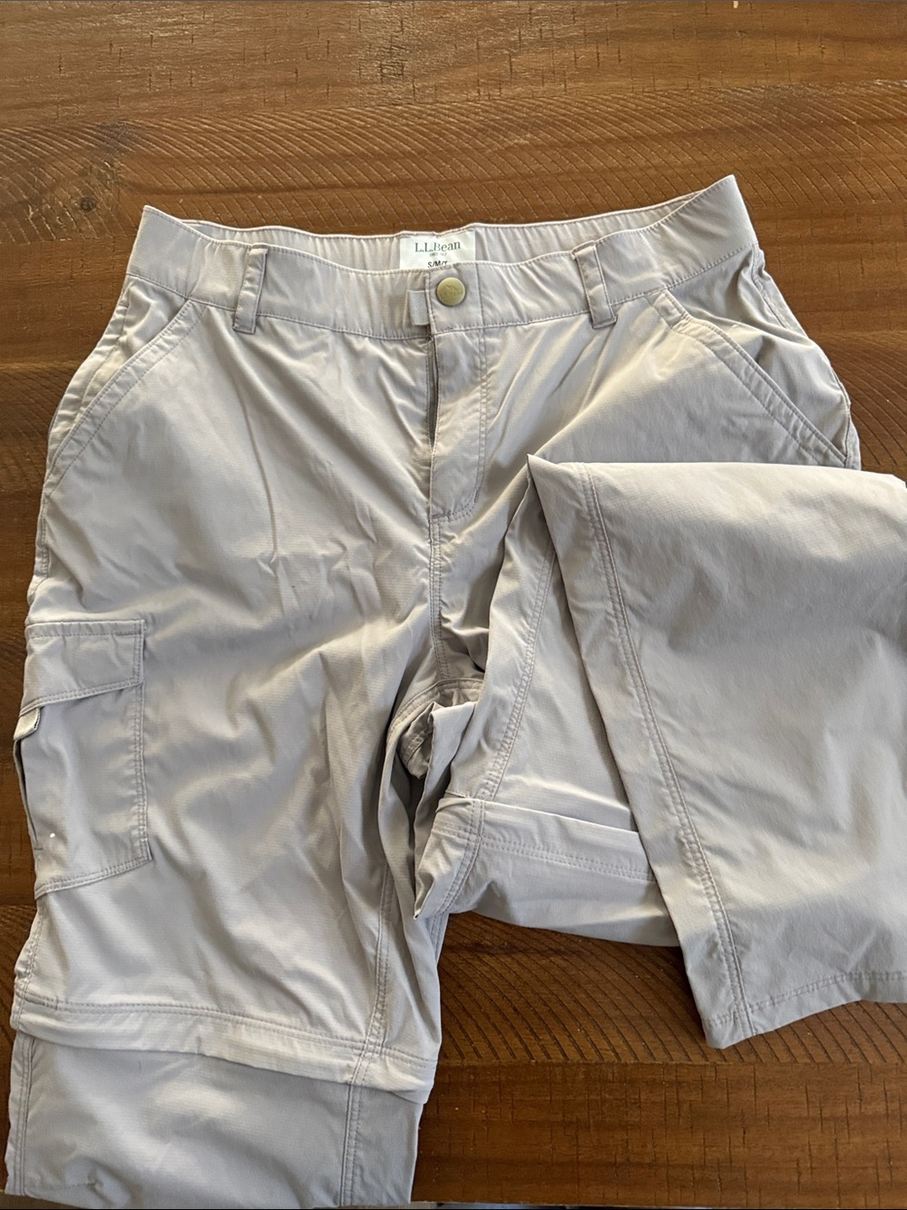 L.L. Bean Women's Convertible Cargo Pants in Light Khaki